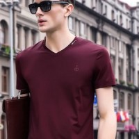 Long mulberry silk short sleeve T-shirt