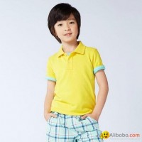 Boy’s short sleeve plain polo shirts