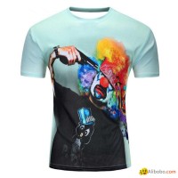 Mens 3d lion Print T shirt 100 polyester shirts