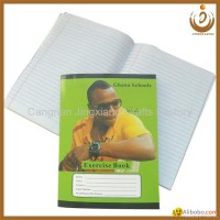 Ghana school exercise book with saddle-stitched binding