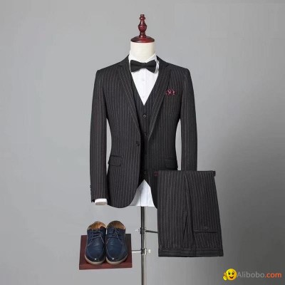 wholesale bespoke tailored 3 piece slim fit wedding mens suitspicture1