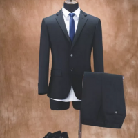 Custom made top quality French style business tailored suits for men