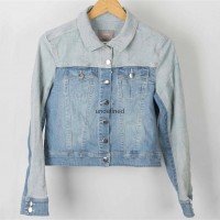 High quality fashion woman denim bomber jacket wholesale custom service