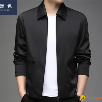 Loose Edition Lightweight Lapel Jacket Middle-aged Men's Solid Color Business Ca