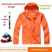 high quality unisex lightweight anti-uv nylon  outdoor men's windbreaker skin ja