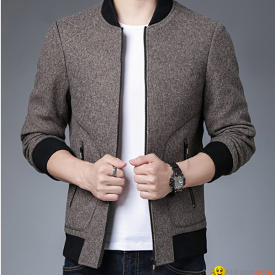 2021 autumn and winter thick woolen jacket jacket plus cotton baseball collar mepicture1