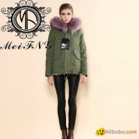 2015 new fashion clothing stores latest design pink fur womens winter coats