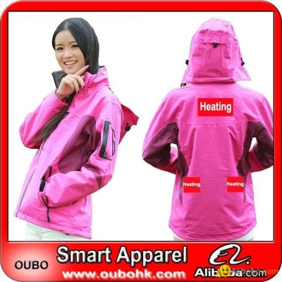 Women Ski Jacket with battery system heating clothing warm OUBOHKpicture1