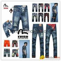 Evisu men Jeans Designer Jean cheap Evisu raw Mens jeans diacock vintage jeans