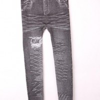 Women's Faux Denim Poly Leggings Jeggings