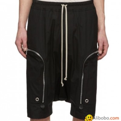 RICK OWENS Dropped-crotch zip-pocket shorts BAUHAUS PODS PANTSpicture1