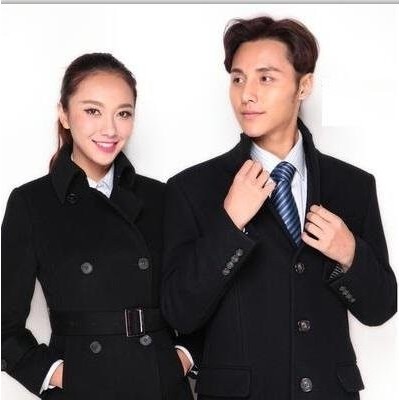 New fashion single-breasted business mens or womens wool cashmere overcoatpicture1