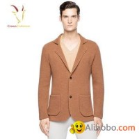 New Style V Neck Cashmere Wool Knitted Coat For Men