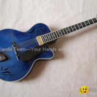 15inch handmade jazz guitar carved with solid wood