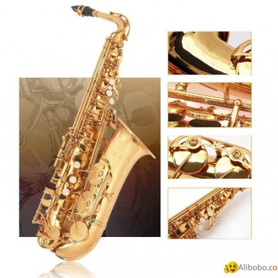 Alto sax,like Selmer 802,gold plated body & keys.picture1