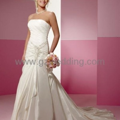 quality satin bridal/wedding dress/evening dress/cocktail /bridesmaids dresspicture1