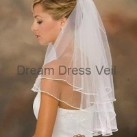 2014 New stock White Tulle Bridal Veil for Bride With Comb