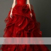 Strapless Embriodery High End Bouffant Tailing Wedding Dress Party Dress