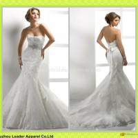 Sweetheart Lace Wedding Gown Mermaid Beads Crystal Bridal Wedding Dress MG03