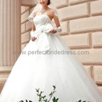 Satin and Tulle Strapless Ball Gown Elegant Wedding Gown Bridal Dress WD-3536