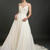 Ball Gown Sweetheart Chapel Train Wedding Dress With Wrap