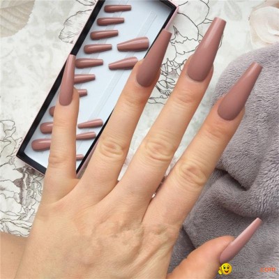 Box Packing Extra Long Coffin Glossy Press On Nails False Ballerina False Nailspicture1