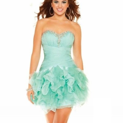 Sexy Blue Ball Gowns Short Prom Dresses Homecoming Dresspicture1