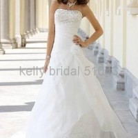 modern embroidered wedding gown wedding dress 51043