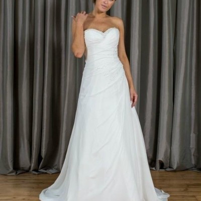 Aline Sweetheart Beading Chiffon Wedding Dress W13picture1