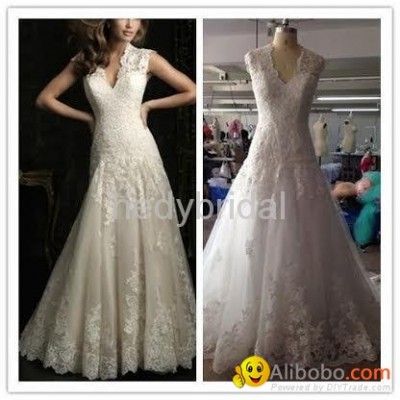 France romantic lace outlined wedding dress ruffles exquisitepicture1