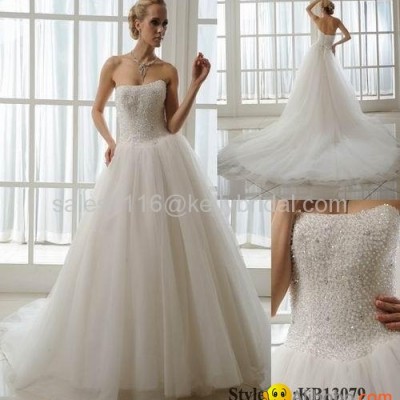 tulle and beading wedding dress 2014picture1