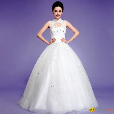 spring word shoulder princess elegant and stylish simplicity  wedding dresspicture1