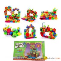 Gear box brick toys