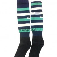 Pink Stripes green Cotton Nylon Spandex Women Football Sock