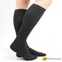 Wholesale Black Sexy Women's Calf Cotton socks - 12 Pairs