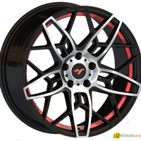 18 inch BLACK MILLING PIONTS aluminum wheels JH-S03 Jihoo Wheels