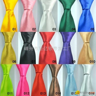 Solid Color Satin Necktie/ IMITATED SILK FABRIC necktiepicture1