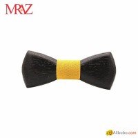 MBT220 business gifts fashion 3D customized checkenwood wooden bow tie for man