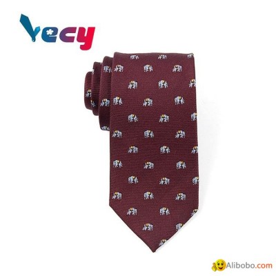 2018 fashion Brown Animal Pattern Silk Neckties for Manpicture1