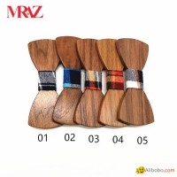 Discount fashion changeable customized wooden bow tie for man's suit