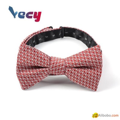 Fashion Red regular Pattern 100% Silk Bow Tie for Men Womanpicture1