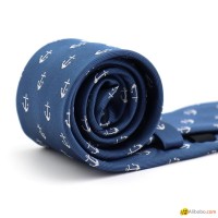 Microfiber Custom Woven Allover Exquisite Nautical Ship Wheel Necktie Anchor