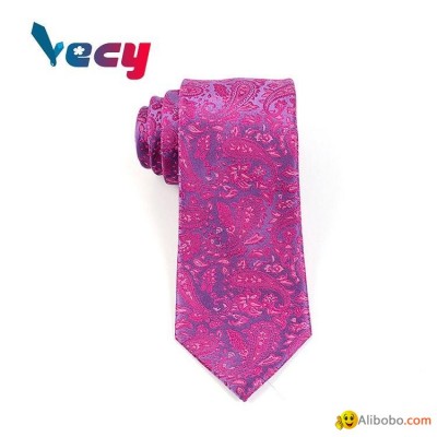 New Product Red Paisley Pattern Necktie for Partypicture1