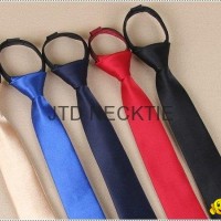 Children polyester zipper neckties