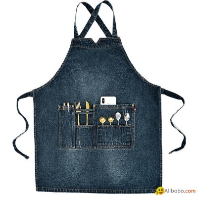 Wholesale customized high quality denim apron design denim apronpicture1