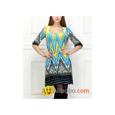 newest lady fashion long dress for Americapicture1