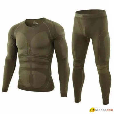 Training Thermo Underwear Long Sleeve Winter Outdoor Warm Fleece Linedpicture1