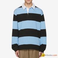 men's cotton stripe polo shirt