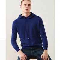 Men's hooded cashmere sweate