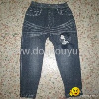 2012 Winter seamless copy jeans kids leggings